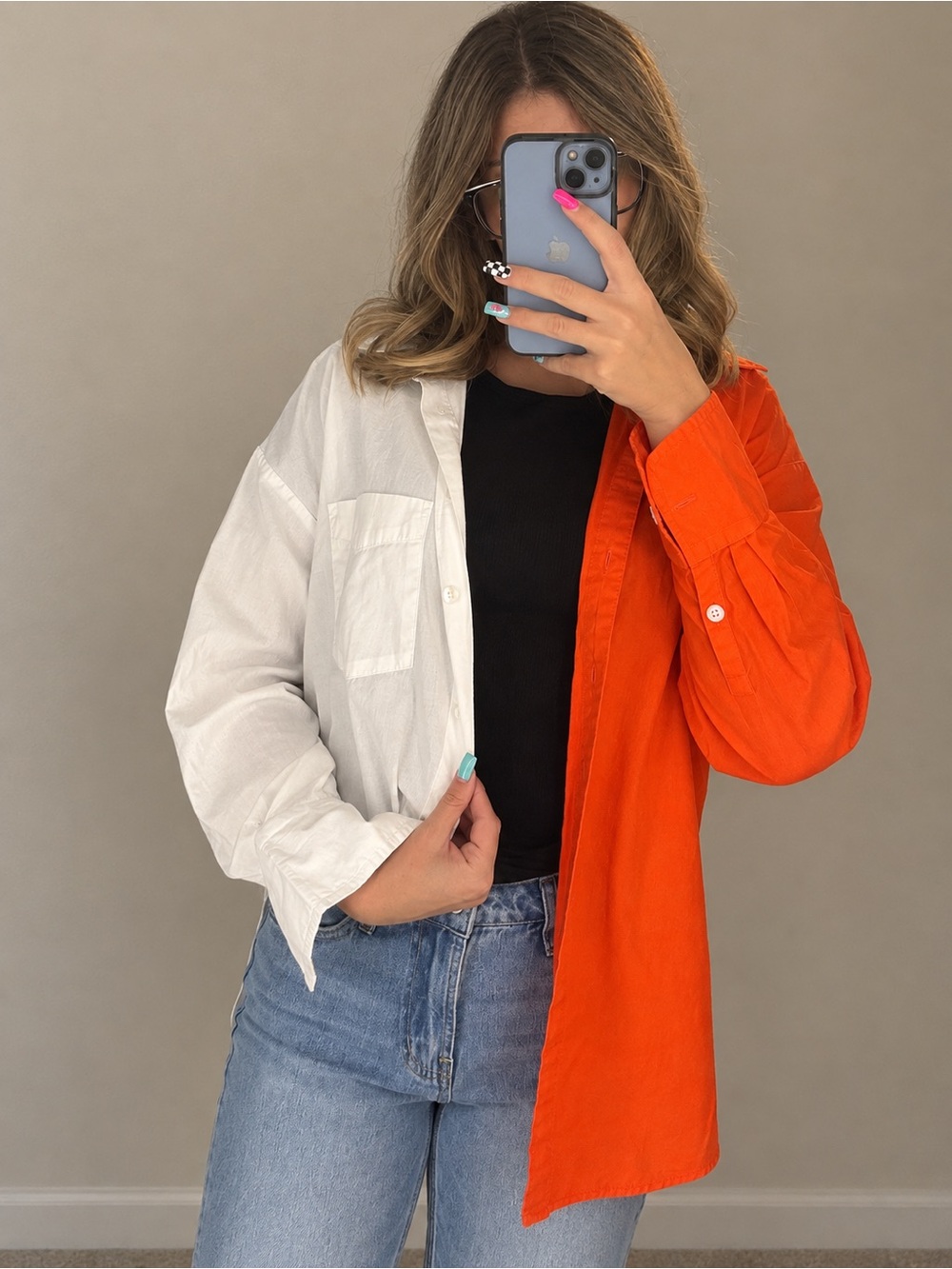 The Bennet Buttondown Shirt: Colorblock edition by Maeve Anthropologie